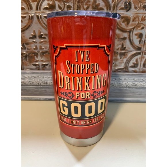 Funny Tumbler Stopped Drinking 20oz - Picture 2 of 5